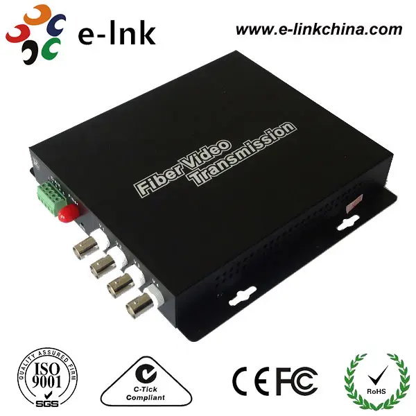 

4Ch Analog Video to fiber Converter with RS485 data
