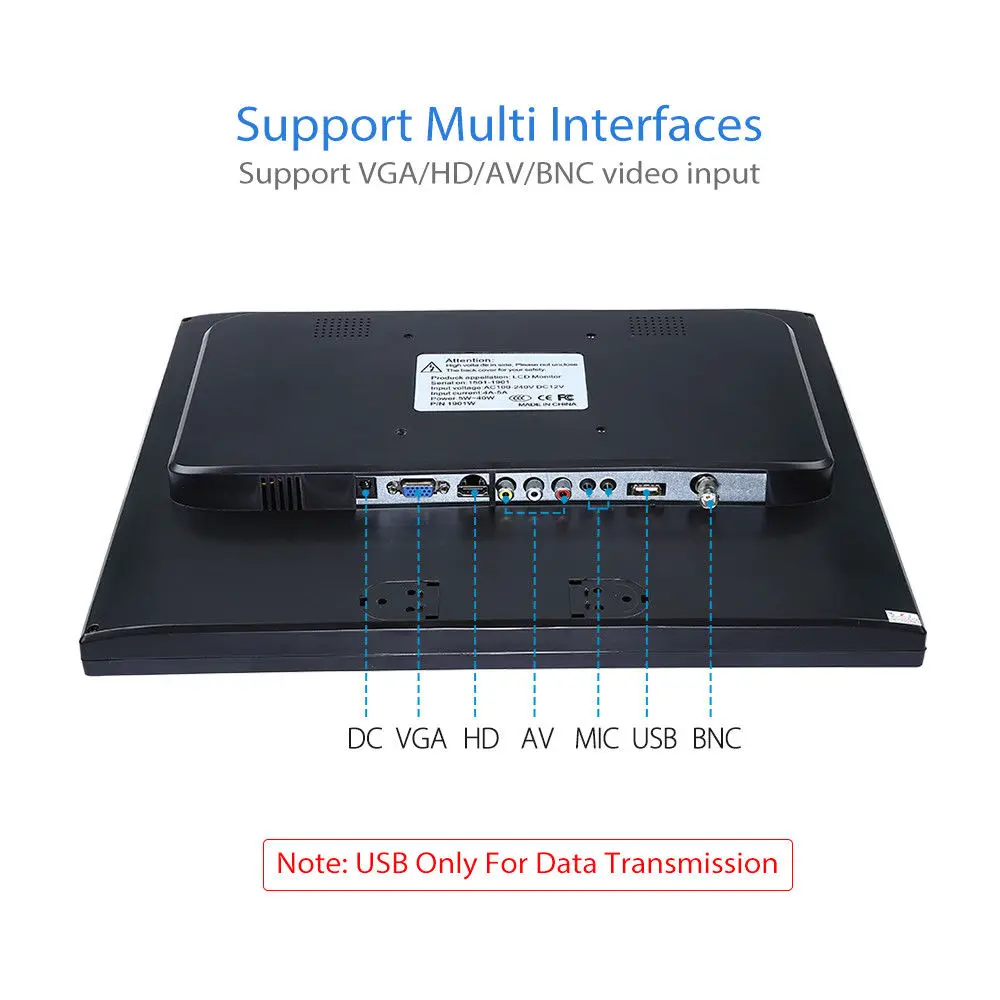 EYOYO 17 &quot1280*1024 ЖК монитор Видео Аудио встроенный двойной динамик VGA AV HD BNC для
