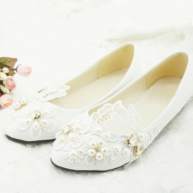 Zapatos de boda de flores de encaje blanco de lujo para mujer, zapatos de  flores para niña, zapatos de vestido de dama de honor para fiesta de  aniversario, envío gratis|dress shoes|women shoes