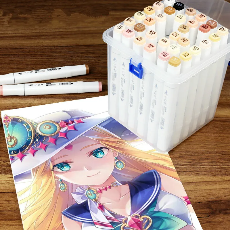 

Mark pen 36 skin color set double head alcohol oily marker anime hand-painted design