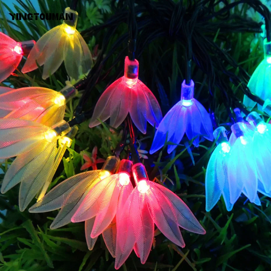 YINGTOUMAN Solar Christmas Lights Solar Clover Fairy String Lights For