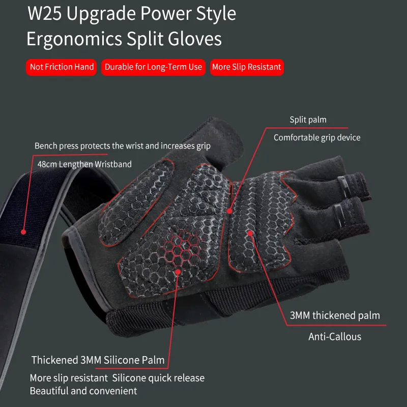 TMT gym weight lifting Gloves Dumbbell Weightlifting Fitness Exercise Non-Slip Breathable Half Finger sports Training Gloves