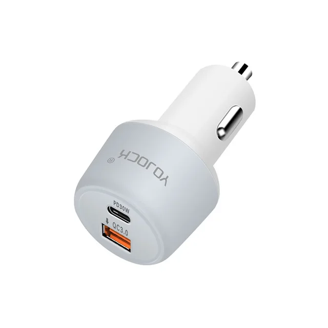 Автомобильное зарядное устройство USB C QC3.0 Smart type C автомобильное зарядное устройство быстрое мобильное зарядное устройство для телефона для путешествий для iPhone X samsung Xiaomi power - Тип штекера: WHITE