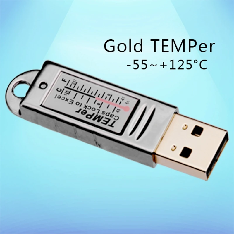 Золотой нрав USB PC термометр-55~ 125C Водонепроницаемая ферма, теплица на рынке Крытый датчик температуры регистратор данных ноутбук монитор