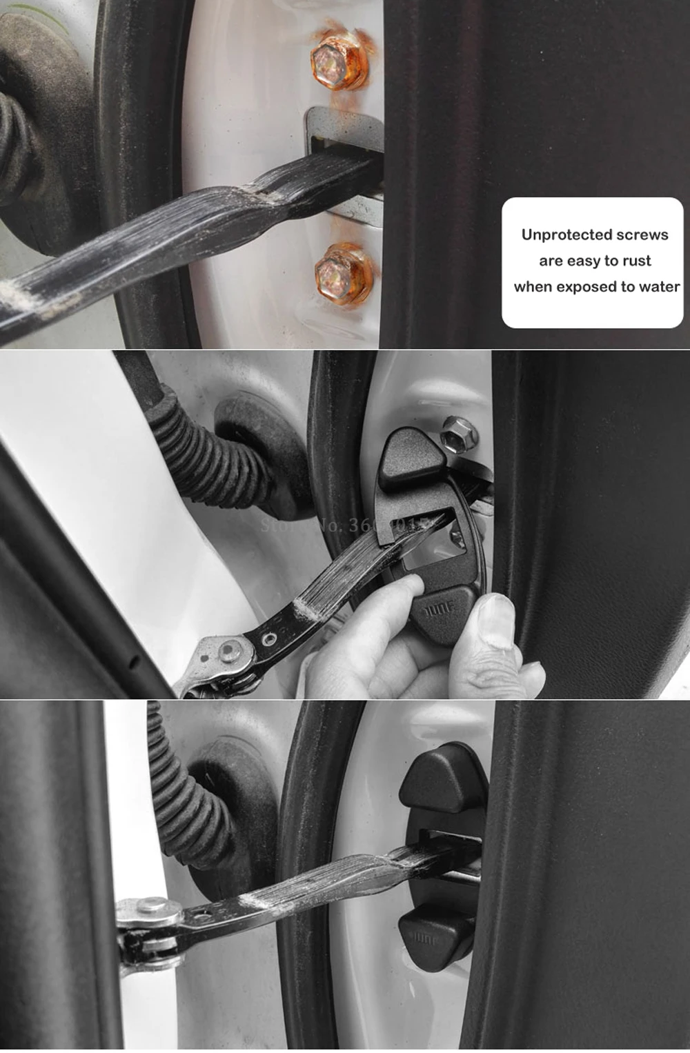 Аксессуары для Kia Rio 4 АБС-пластик Автомобильный Дверной стоп контрольный рычаг ограничитель Защитная крышка Накладка ограничитель наклейка