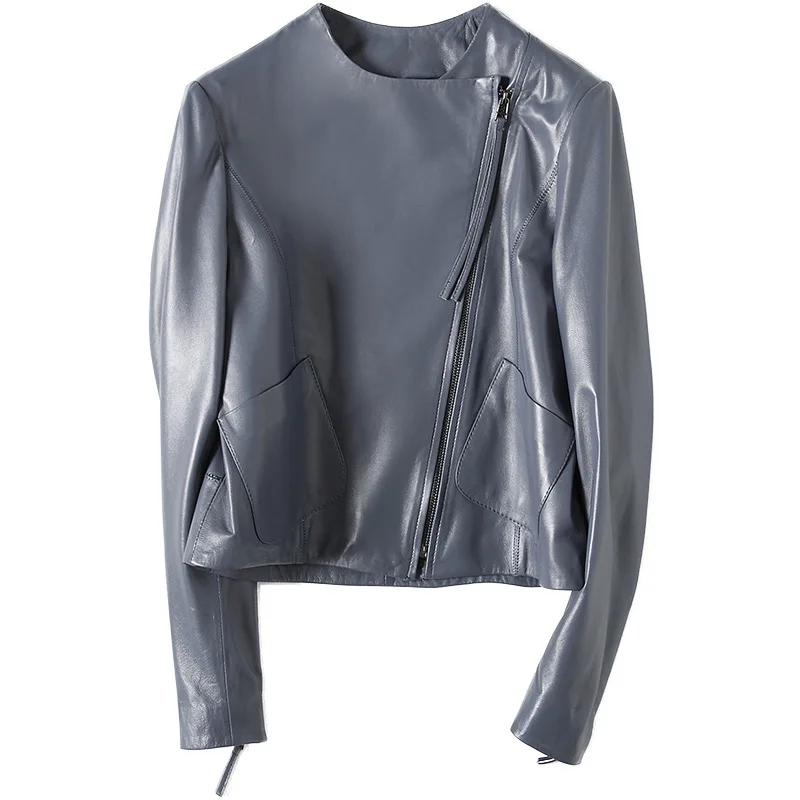

MLCRIYG 100% Genuine Leather Jacket Women 2019 Natural Sheepskin Coat Female Short Autumn Spring Real Leather Coats YQ320