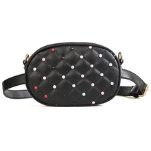 Женская сумка на пояс с цепочкой, роскошная брендовая кожаная сумка на грудь, красный, черный цвет, новинка, модная Высококачественная сумка на пояс