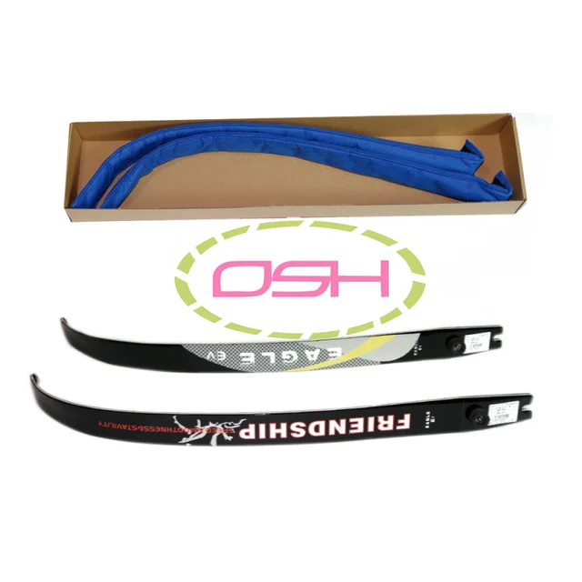 Cheap 68inch Recurve Archery Bow Limbs 22-32BLS Black Ceramic Carbon Take Down Bow Limbs 1pair High Quality