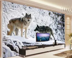 Beibehang пользовательские обои снежные волк современный простой ТВ фоне стены декоративные росписи Гостиная Спальня 3D росписи обоев