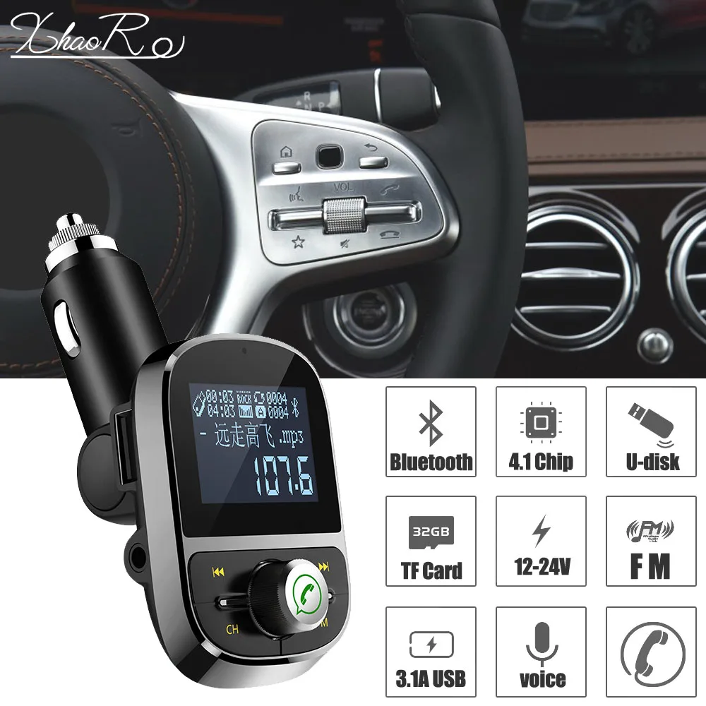 Автомобильный bluetooth fm трансмиттер с поддержкой aux U Disk tf карта аудиовыход MP3 плеер
