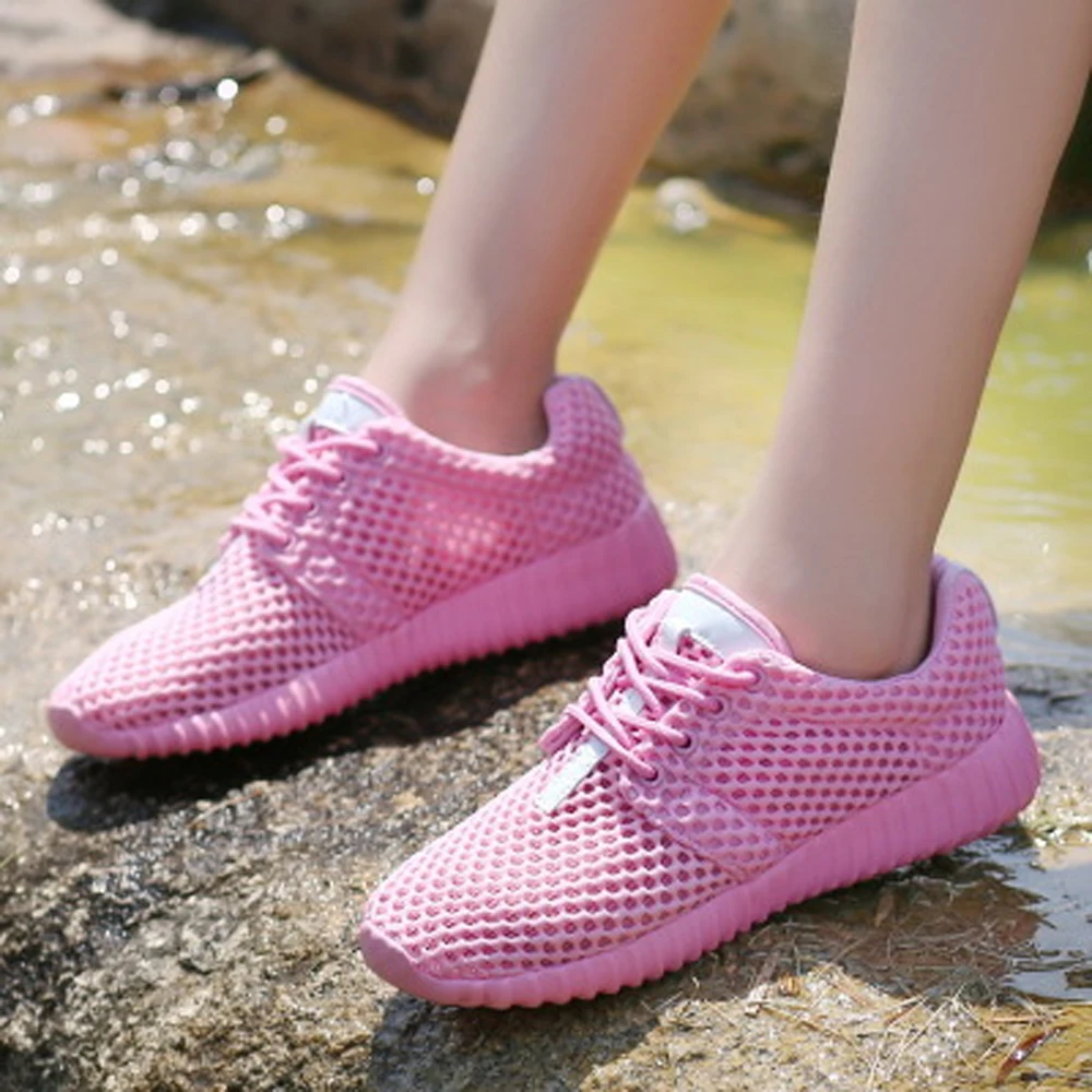 

Women's Vulcanize Shoes Casual Sneakers Light Mesh Athletic softness Beach walking jogging summer girl Running Sports Breathable