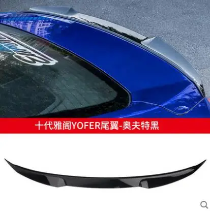 Для Honda спойлер для аccord ABS Материал заднее крыло автомобиля праймер цвет задний спойлер для Accord 10th спойлер - Цвет: Черный
