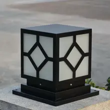 Столбец головной свет квадратный простой призматический элемент двери Открытый водонепроницаемый Пейзаж балкон газон настенный светильник