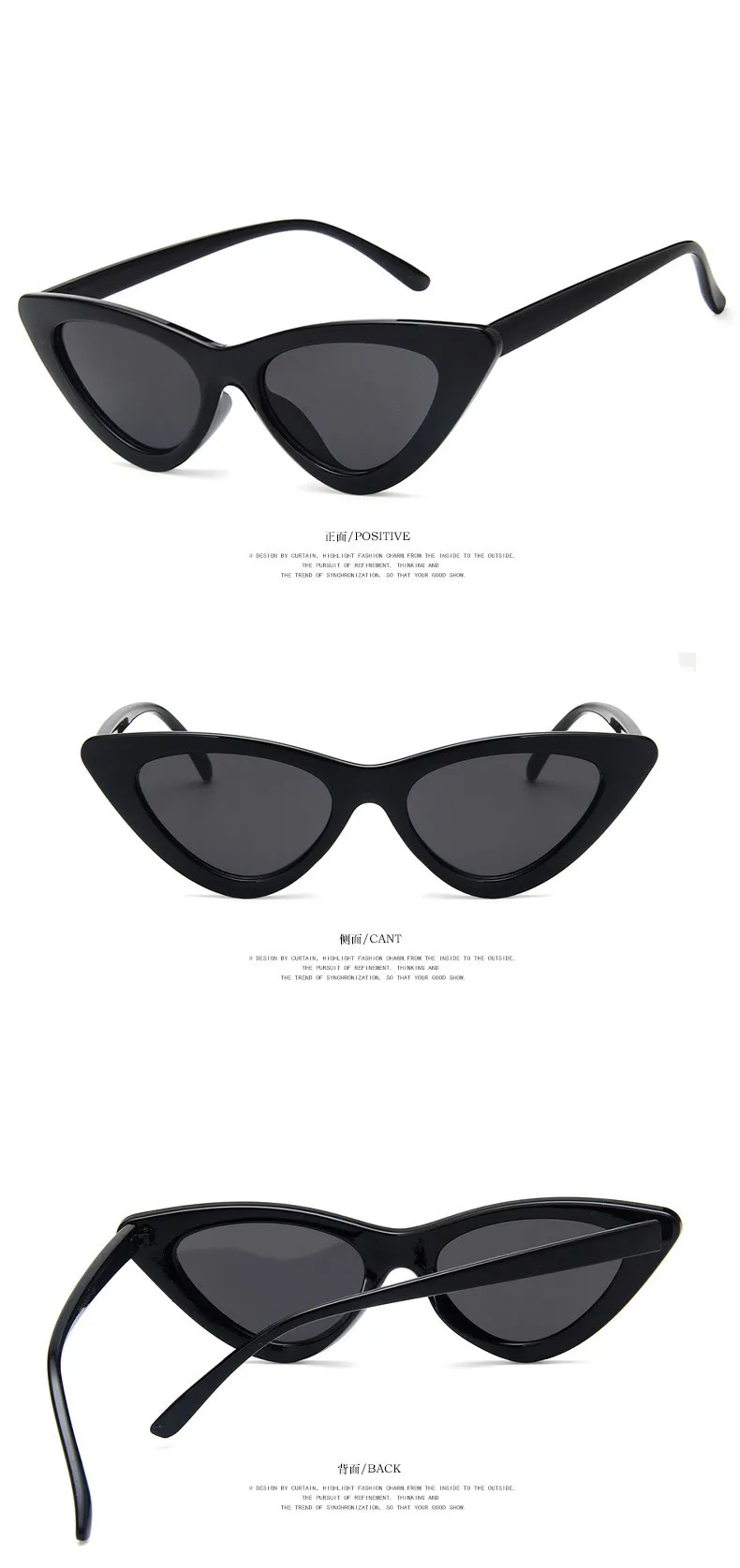 COOYOUNG Cute Sexy Retro Cat Eye Sunglasses Women Small Black White Triangle Vintage Cheap Ladies Sun Glasses Red Female UV400 ladies sunglasses