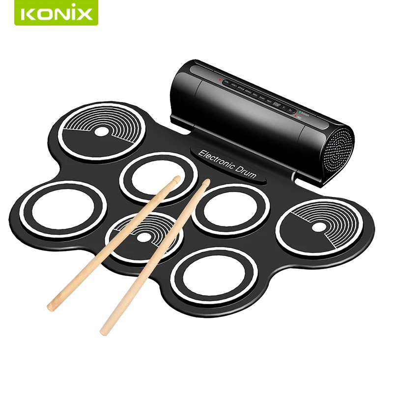 

Portable Digital USB MIDI Desktop PC Musical Instrument Electronic Roll Up 9 Pad Drum Kit