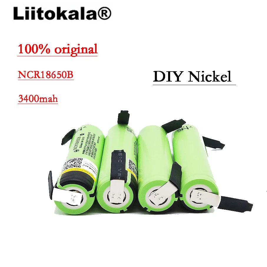 Liitokala NCR18650B 3,7 v 3400 mah 18650 перезаряжаемый литиевый аккумулятор никелевые батареи DIY лист