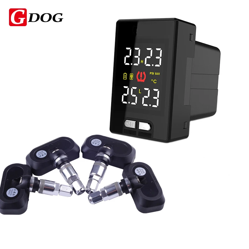 

U912 TPMS button style Wireless tire pressure alarm with 4 internal sensor monitoring tpms For Toyota Mazda Nissan Honda