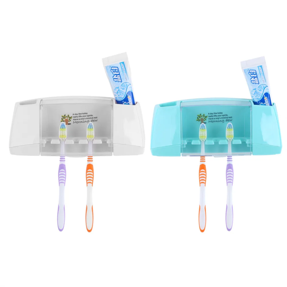 

Bathroom Accessories Toothbrush Holder Storage Box Tooth Brush Holder Organizer Wall Stand Hook Bathroom Toothbrush Rack Holder