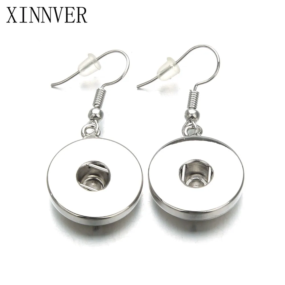 

European and American Fashion Interchangeable Snap Buttons Earrings Fit 18 mm Xinnver Snap Earring Jewelry