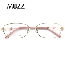 Высококачественная металлическая оправа для очков для женщин полная оправа сплав футляр для очков ручной работы очки по рецепту Близорукость оптическая розовая оправа