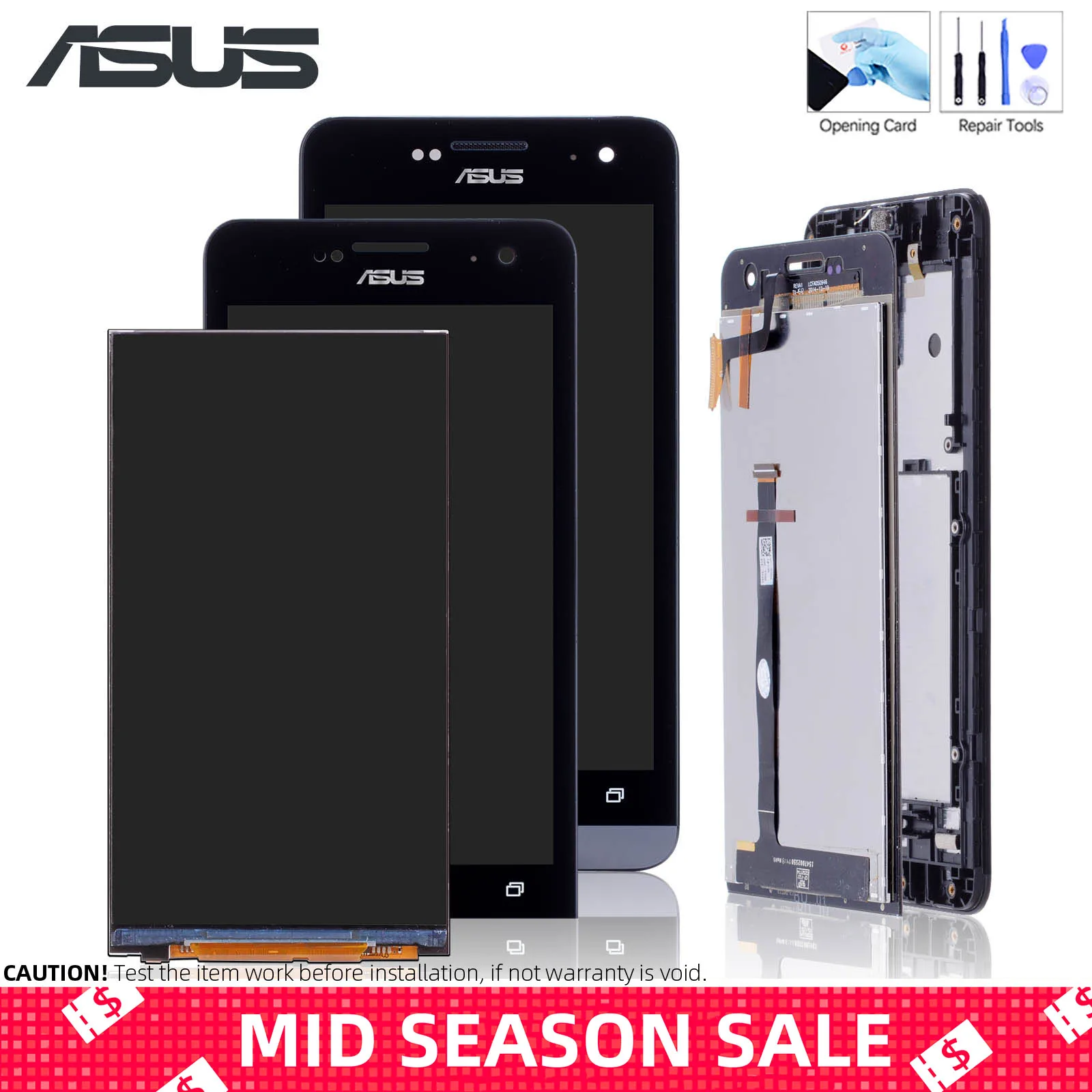5.0'' Original Display For ASUS Zenfone 5 LCD Touch Screen with Frame
