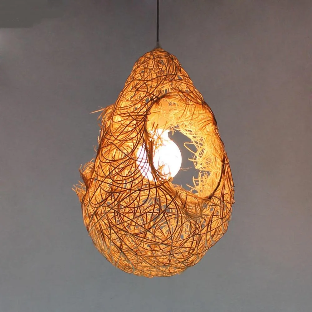 

Southeast Asia Pendant Lights rattan retro bird's nest lamp creative personalized restaurant hot pot shop garden lamps LU71473