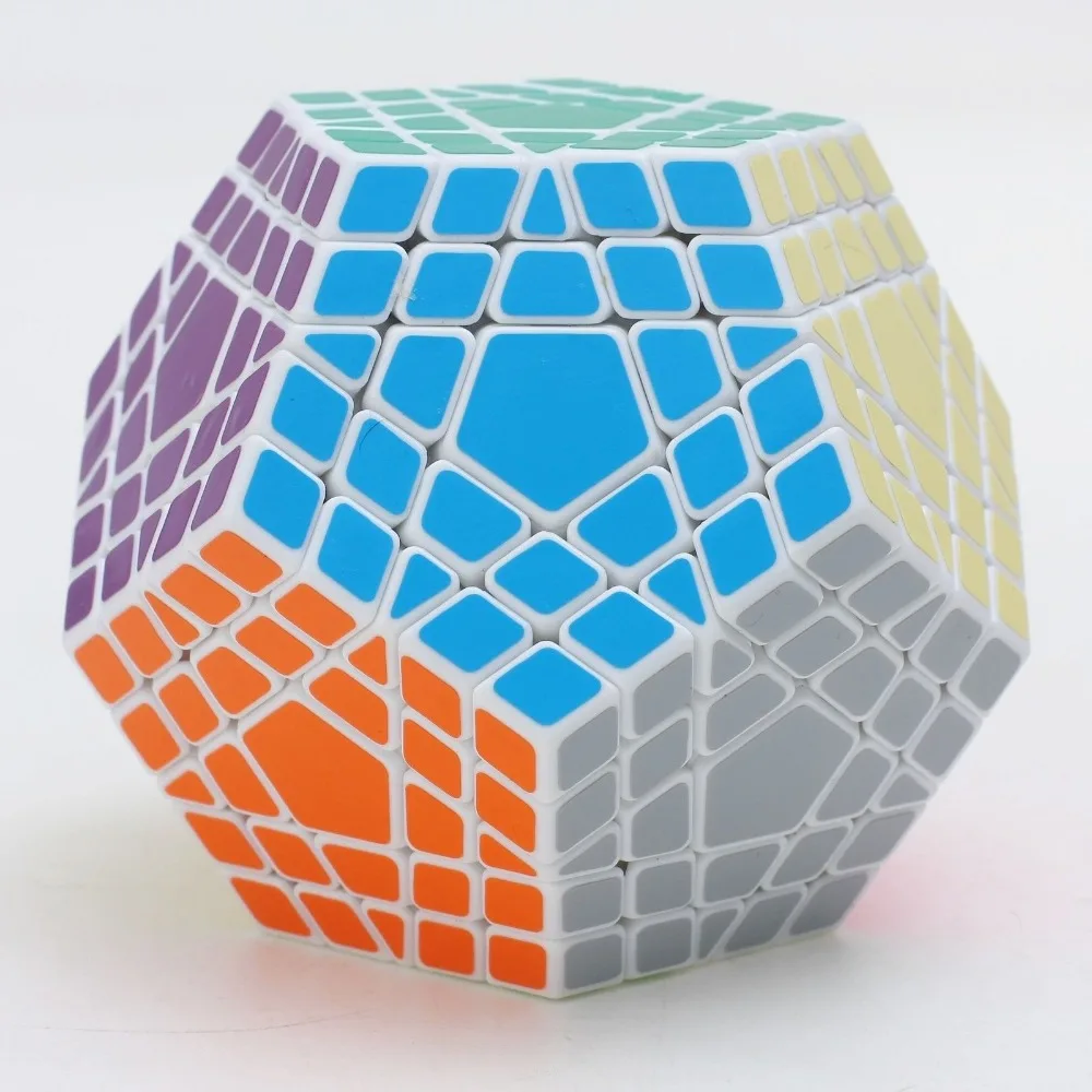 

SS 5x5x5 Megaminx Gigaminx Twisty Puzzle Magic Cube Intelligence Fast Ultra-Smooth Speed Puzzle Cube Toys Gift White