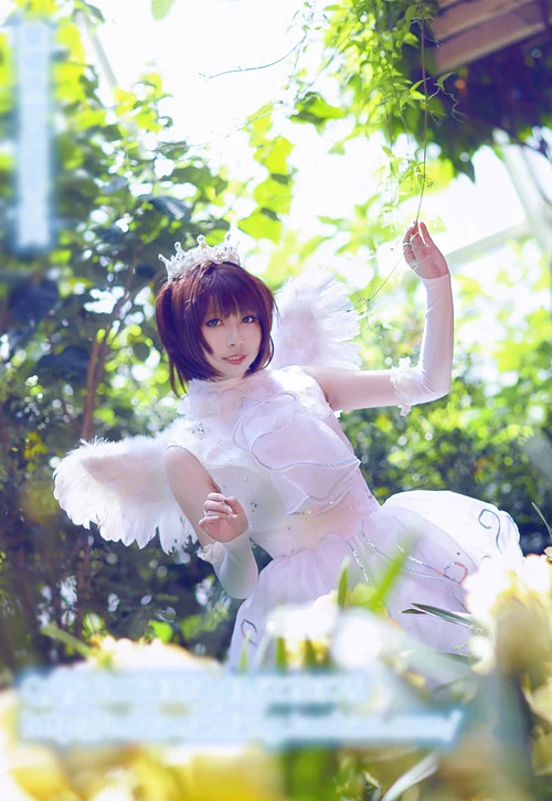 

CARDCAPTOR SAKURA KINOMOTO SAKURA Wedding Dress White Party Dress Dress+Sleeves+Gloves+Tie+Wings+Shoes