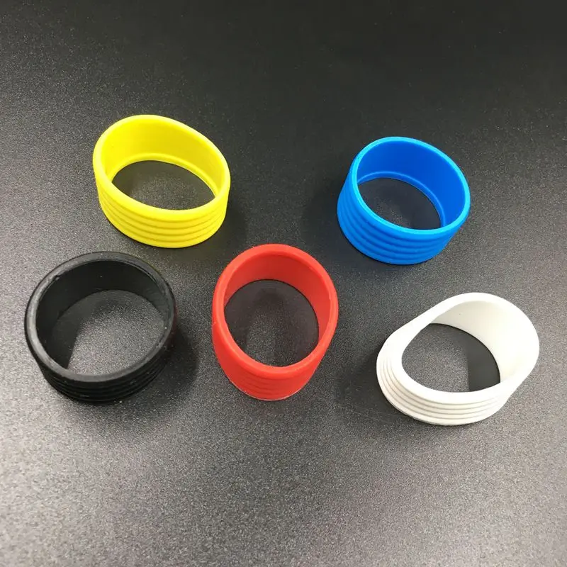 5 قطع مقبض سيليكون حلقة مضرب تنس مضرب تنس overgrip تستخدم مختلف الألوان