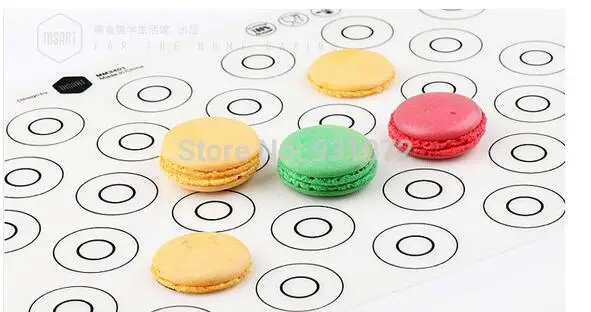 

MSART Multifunctional Platinum Silicone Mats Macaron Cookies Pads Can Get into the Oven Cuttable Baking & Pastry Tools 34x24cm