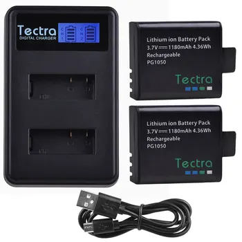 

1180mAh 2Pcs PG1050 Battery for SJCAM SJ4000 SJ5000 M10 SJ5000X EKEN H9 H9R H3 H3R H8PRO H8R H8 Battery+LCD Dual Charger+Cable