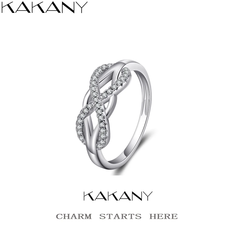 

Kakany 925 New Rose Gold Silver Love Clear Rings Rings For Women Gifts European And American Fashion Women's Fashion Accessories