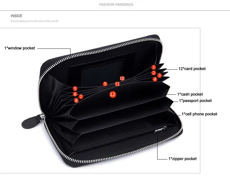 Брендовая натуральная кожа паспорт сотовый телефон удар кошелек Для мужчин длинные молнии браслет Бизнес кредитных ID Card кошельки Женская