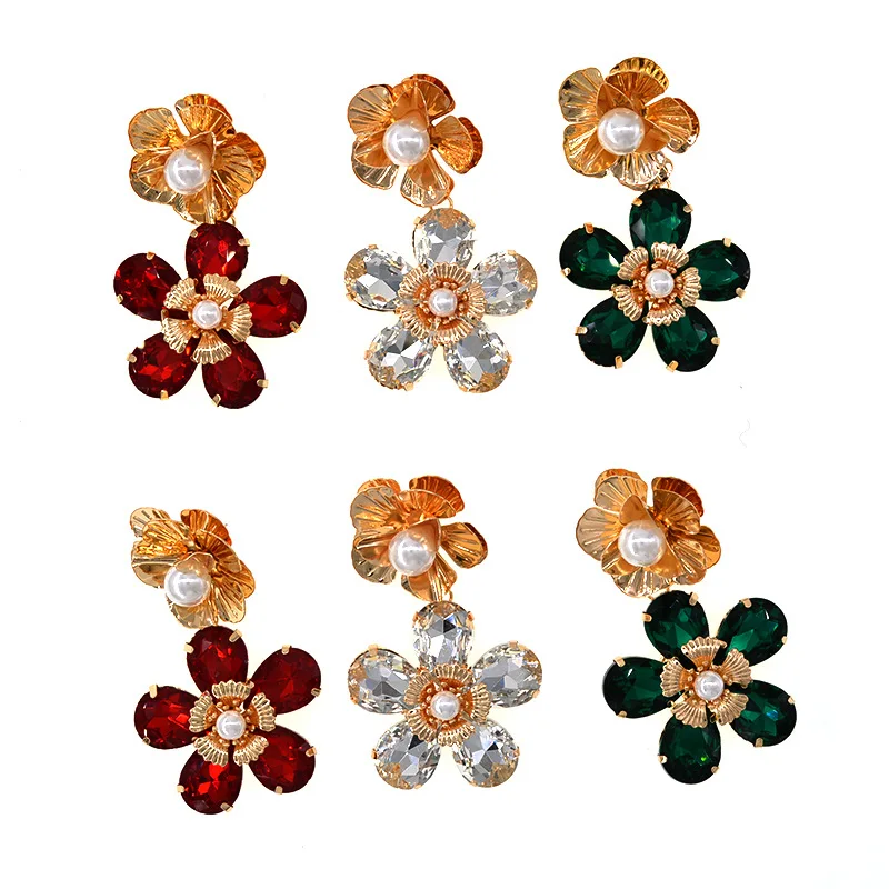 Buy Fashion European Baroque earrings jewelry red