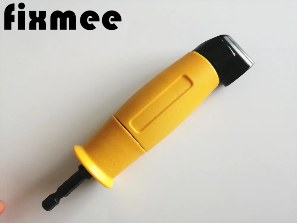 

90 Degree Angle Extension Right Driver Drilling Shank Screwdriver Magnetic 1/4 Inch Hex Drill Bit Socket Holder Adaptor Sleeve