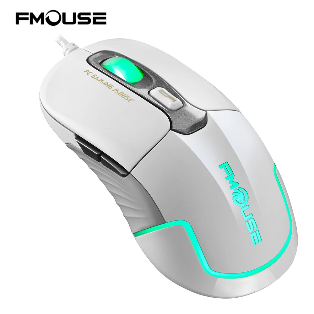 

FNOUSE G200 5000DPI 6 Buttons Profession Gaming Mouses Computer Wired Optical Mouse 7 Soothing LED Colors for Mac/PC/Notebook
