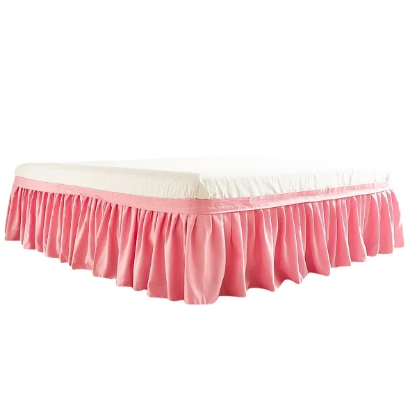 as shown EHOMEBUY кровать юбка King size Американский стандартный размер одноцветная кровать юбка покрывало для дома в отеле покрывало для кровати модный простой стиль - Цвет: as shown