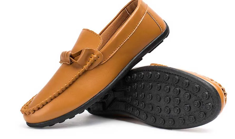 Высокого качества без шнуровки повседневные Лоферы сезон обувь кожаная обувь на плоской подошве - Цвет: Оранжевый