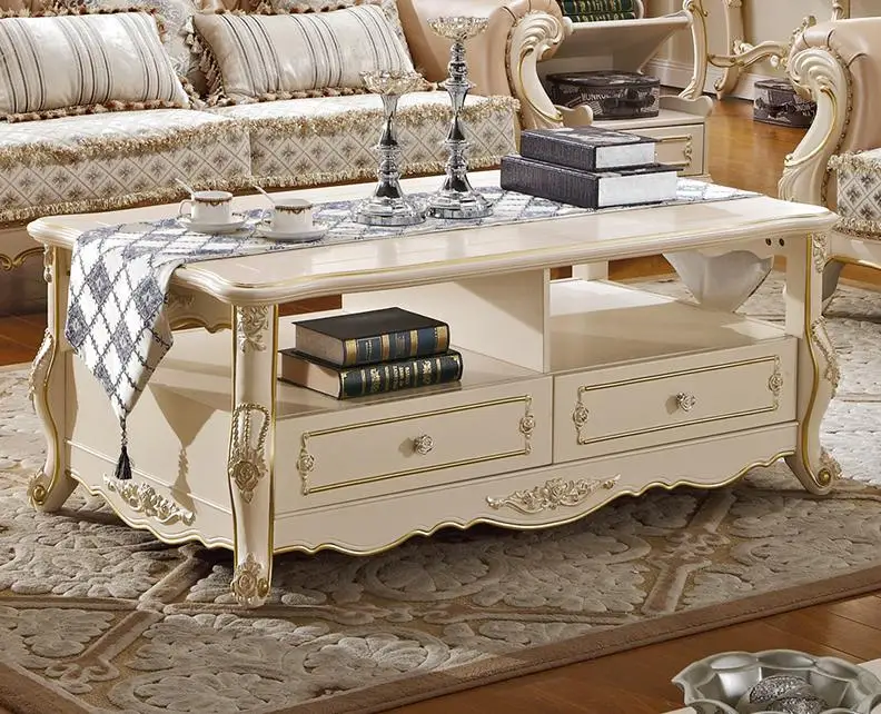 European Style Living Room Furniture Sofa Tea Table