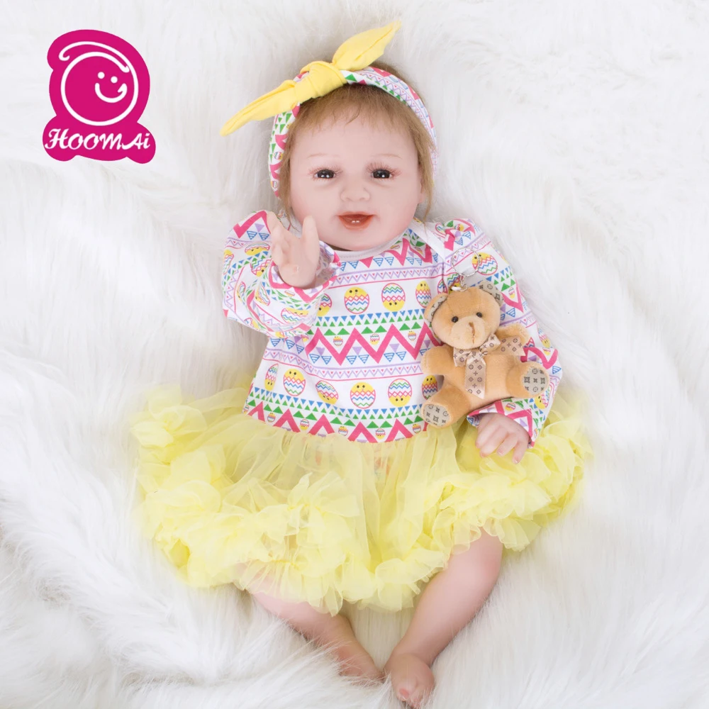 55 см новая модель хит продаж Кукла Reborn DollSoft Реалистичная Bebe куклы для девочек