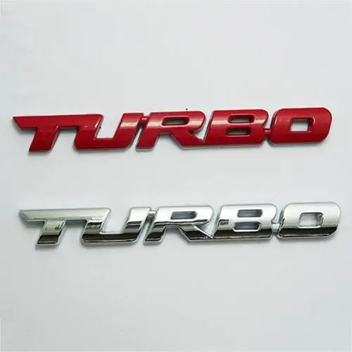 

Cool 3D Alloy Metal Letter Turbo Car Motorcycle Emblem Badge Sticker Decal Decor hot 3D Car Sticker