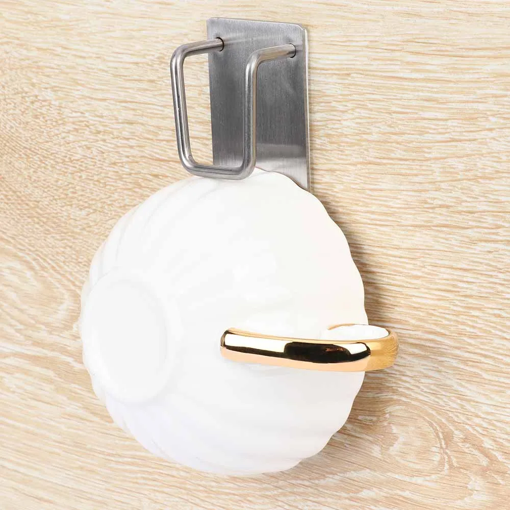 1Pcs Storage Hanger Hook Waterproof Rustproof Self Adhesive Stainless