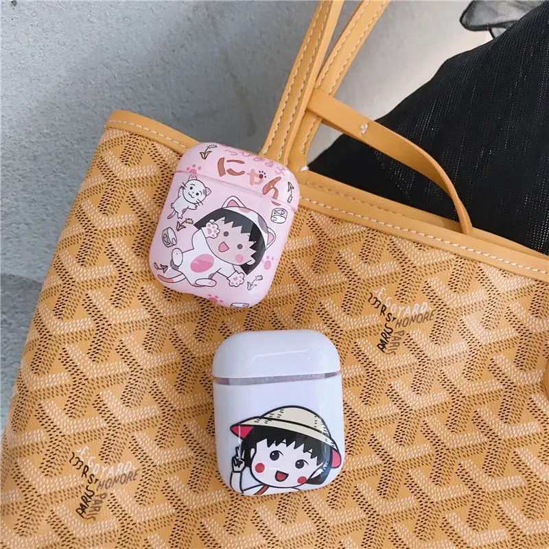 

Cartoon Maruko Hard PC Case For Apple Airpods 1 2 Charging Box Cover For Apple Airpods 1 2 Earphone Cases Protective Air Pods