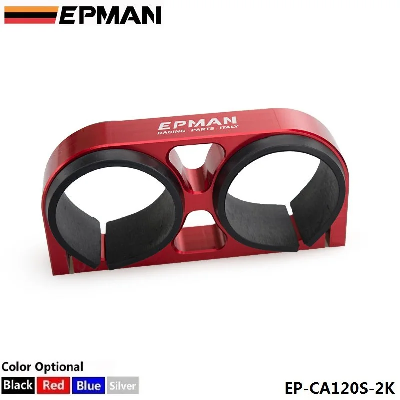 EPMAN Billet Aluminum 60MM Dual Fuel Filter Fuel Pump Bracket/Clamp /Mount For 044 Fuel Pump For BMW 520i EP-CA120S-2K