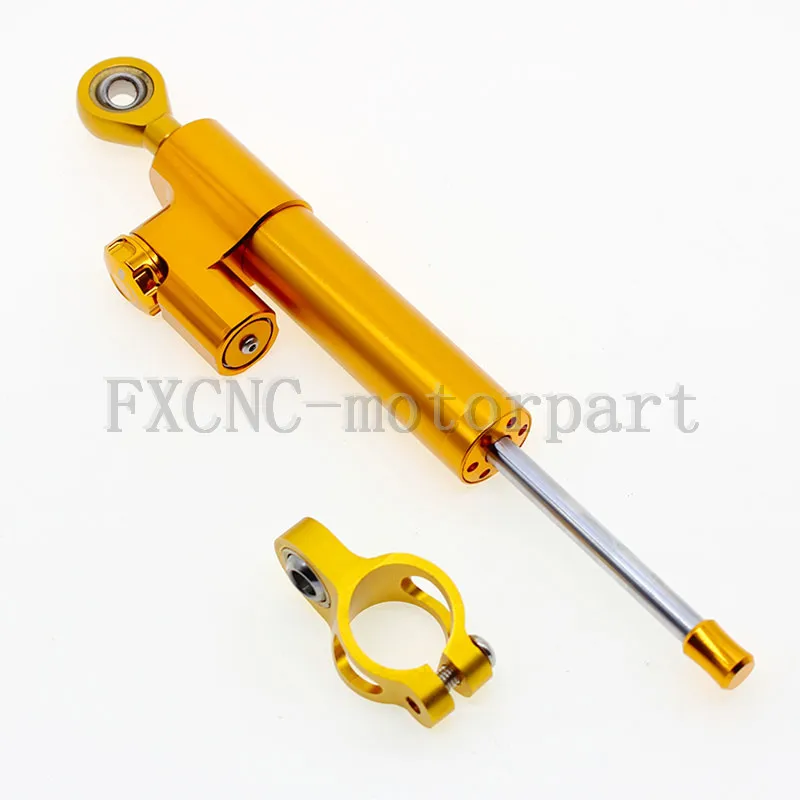 

FXCNC Adjustable Steering Damper Motorcycle Stabilizer Linear Reversed Safety Control Fit For BMW S1000RR 10-11 Gold&Gold Kit