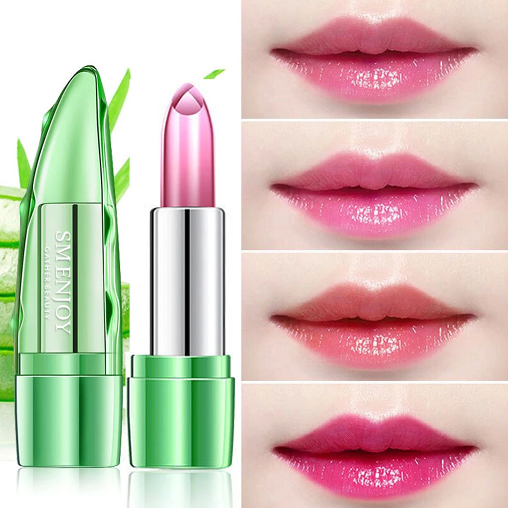 Moisturizing and lasting moisturizing aloe jelly lipstick color lip gloss care lip balm lip makeup hydrating