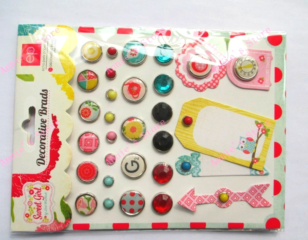 PROMOTION! Wholesale Scrapbooking Pearl brads,Epoxy brads,antique brad