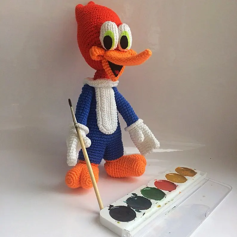 Вязаные игрушки амигуруми погремушки кукла модель утки номер SBY0031