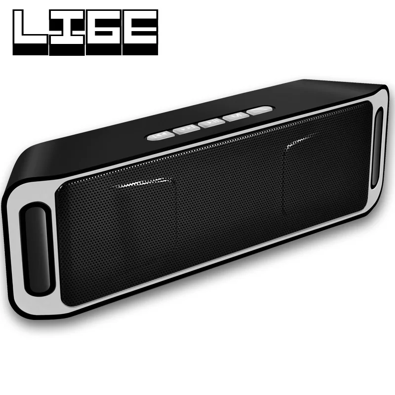 LIGE портативный Bluetooth динамик Портативный беспроводной громкий динамик звуковая система 10 Вт стерео музыка объемный водонепроницаемый открытый динамик - Цвет: gray