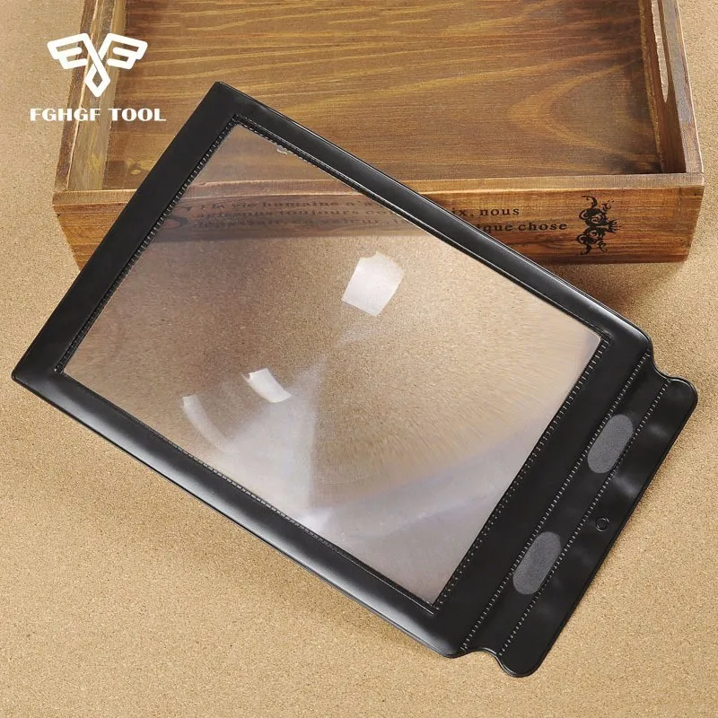 

FGHGF A4 Pocket 3X Full Page Reading Fresnel Lens Flexible Card Magnifier Magnifying Tool